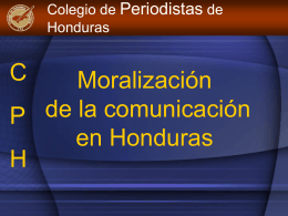 Diapositiva 1 - Colegio de Periodistas de Honduras