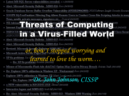 Computer Viruses and Worms