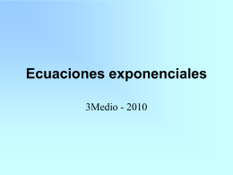 ecuaciones exponenciales.