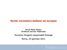 Novità normative italiane ed europee