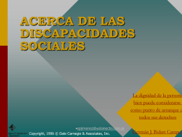 ACERCA DE LAS DISCAPACIDADES SOCIALES