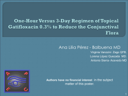 3-Day Versus 1-Hour Regimen of Topical Gatifloxacin 0.3%