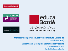 Obradoiro do portal educativo do Instituto Galego de Estatística (IGE)