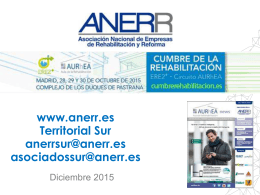 Octubre 2014 Más Obras Rehabilitación Demostrativas ANERR