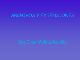 Tipos de archivos y extensiones