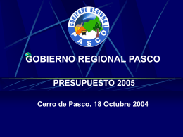 Exposición del Gobierno Regional de Pasco