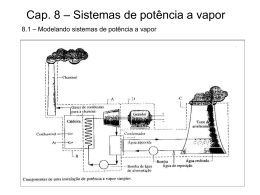Cap. 8 – Sistema de potência a vapor
