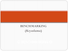 Benchmarking (Kıyaslama)