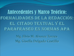 Redacción dentro del marco teórico: parafraseo y citas textuales