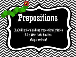 Prepositions Powerpoint