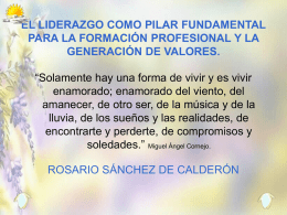 el liderazgo como pilar fundamental para la formación profesional y
