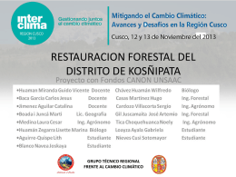2. RESTAURACION FORESTAL UNSAAC