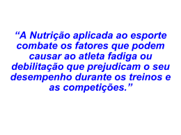 Apresentacao Nutrição Esgrima - Confederação Brasileira de Esgrima