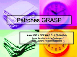 Patrones GRASP (base: Arquitecturas de Software
