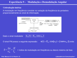 Experiência 9 - Modulação e Demodulação Angular