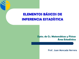 Diapositivas sobre Inferencia Estadística