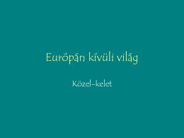 Európán kívüli világ - NyME-SEK