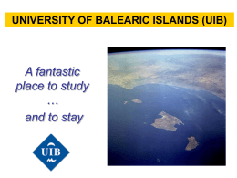 UNIVERSITY OF THE BALEARIC ISLANDS