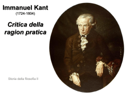 Kant, La critica della ragion pratica