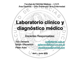 Laboratorio clínico y diagnóstico médico