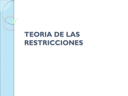 TEORIA DE LAS RESTRICCIONES presentacion