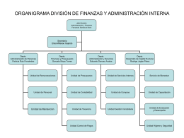 organigrama division de finanzas y administracion interna