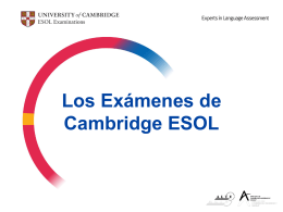 Presentación sobre Cambridge ESOL