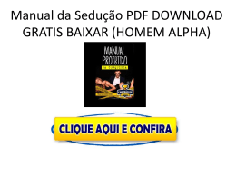 Manual da Sedução PDF DOWNLOAD GRATIS BAIXAR (HOMEM ALPHA)